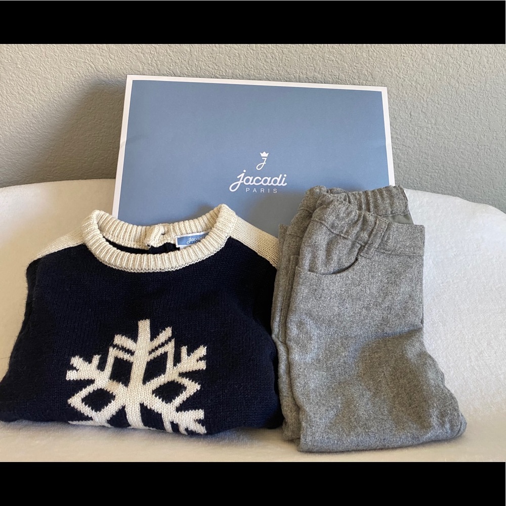 Jacadi sweater & pants (size:18-months)